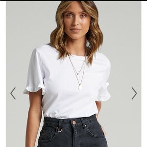 Showpo ruffle sleeve tee